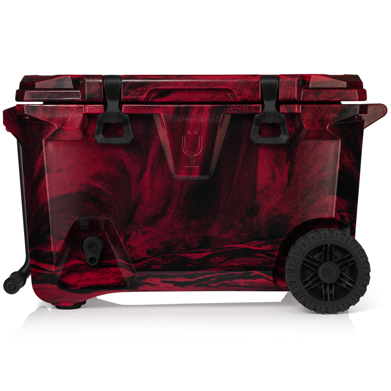 Br Tank 55-Quart Rolling Cooler | Red & Black Swirl